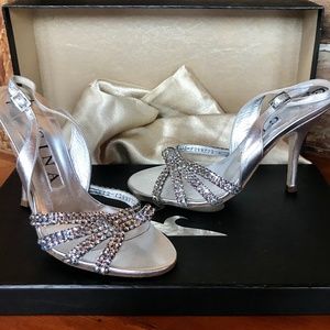 Gina Silver Mist UK Swarovski Sandals UK4 / US6